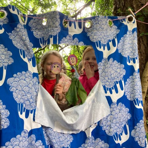 Pupils putting on a Puppet Show