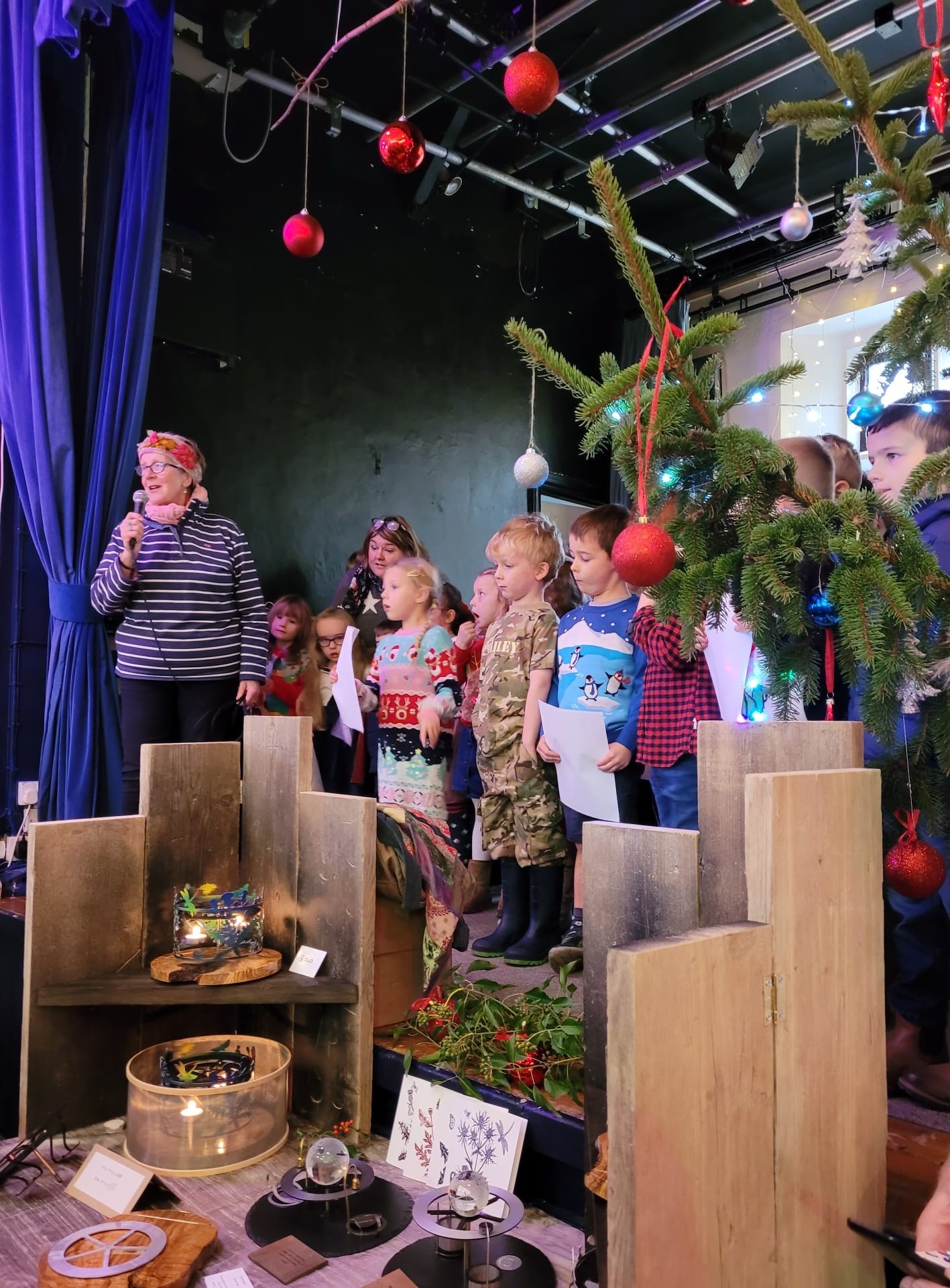 Pupils singing Christmas Carols