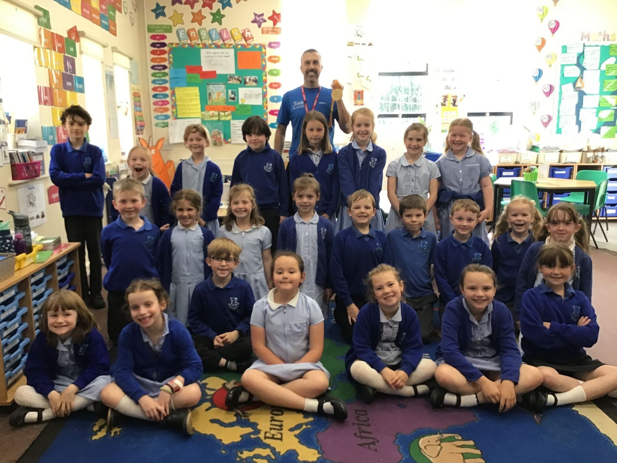 Picture of pupils with one of our guest Paralympian speakers