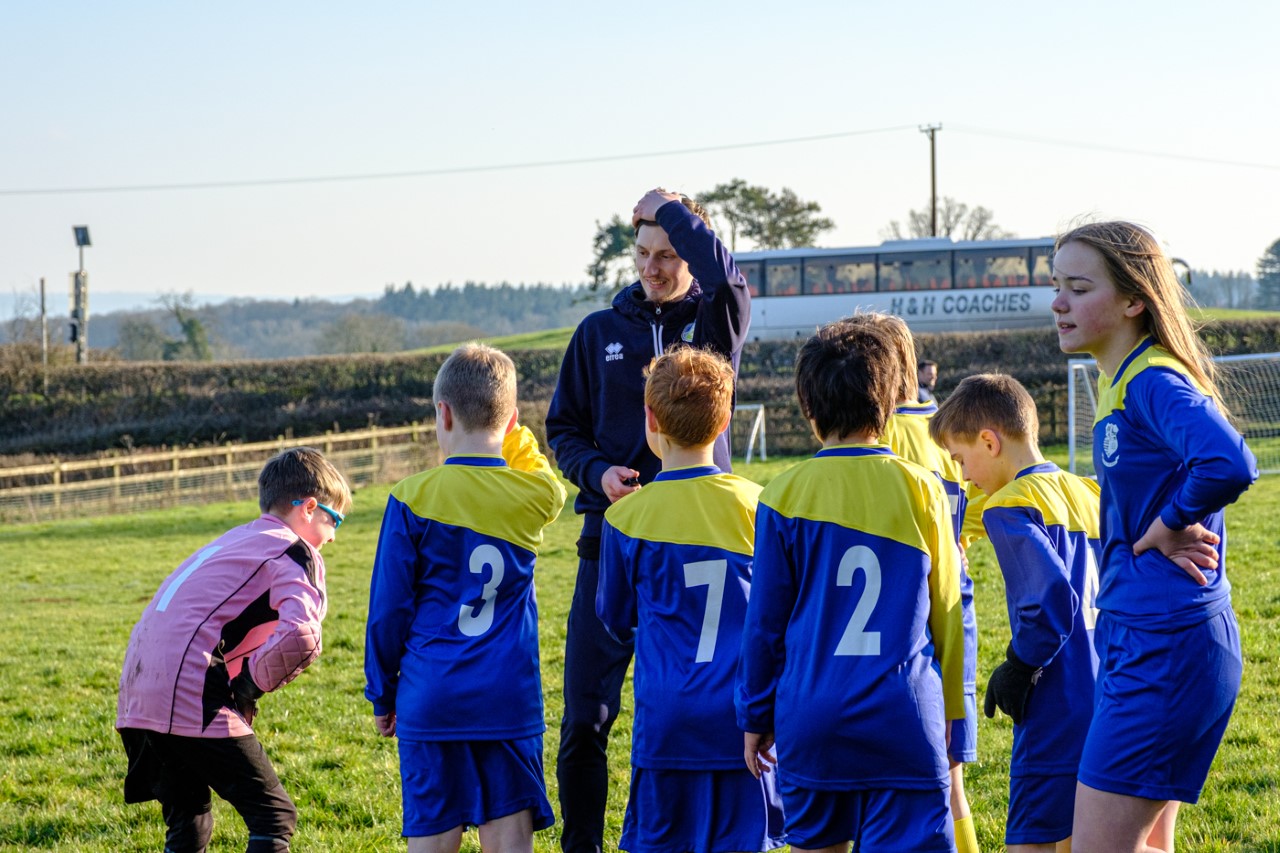 Football training in action